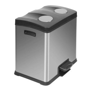 Rejoice Thùng rác phân loại đạp chân 12+12L Inox mờ