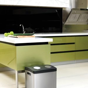 Rejoice Thùng rác phân loại đạp chân 12+12L Inox mờ