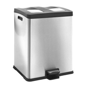 Rejoice Thùng rác phân loại đạp chân 30+30L Inox mờ