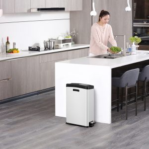 Rejoice Thùng rác đạp chân 30L Trắng