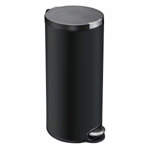 Artistic Thùng rác đạp chân 30L Đen mờ