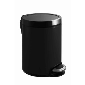 Artistic Thùng rác đạp chân 5L Đen mờ