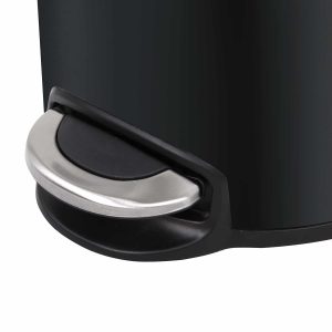 Artistic Thùng rác đạp chân 5L Đen mờ