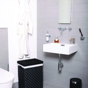 Artistic Thùng rác đạp chân 5L Đen mờ