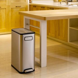 Ecofly Thùng rác đạp chân 30L Inox mờ