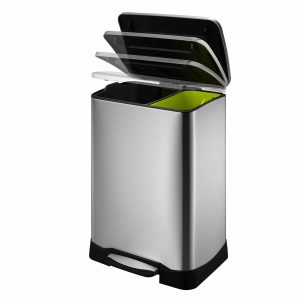 Neo-Cube Thùng rác phân loại đạp chân 28+18L Inox mờ