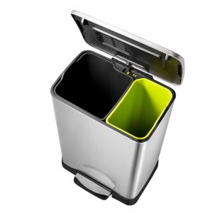 Neo-Cube Thùng rác phân loại đạp chân 28+18L Inox mờ