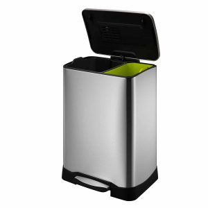 Neo-Cube Thùng rác phân loại đạp chân 28+18L Inox mờ