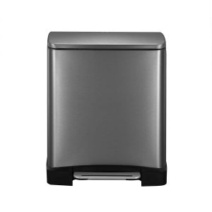 E-Cube Thùng rác phân loại đạp chân 28+18L Đen Steel