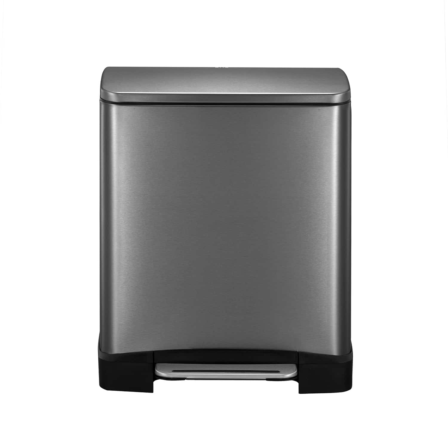E-Cube Thùng rác phân loại đạp chân 28+18L Đen Steel