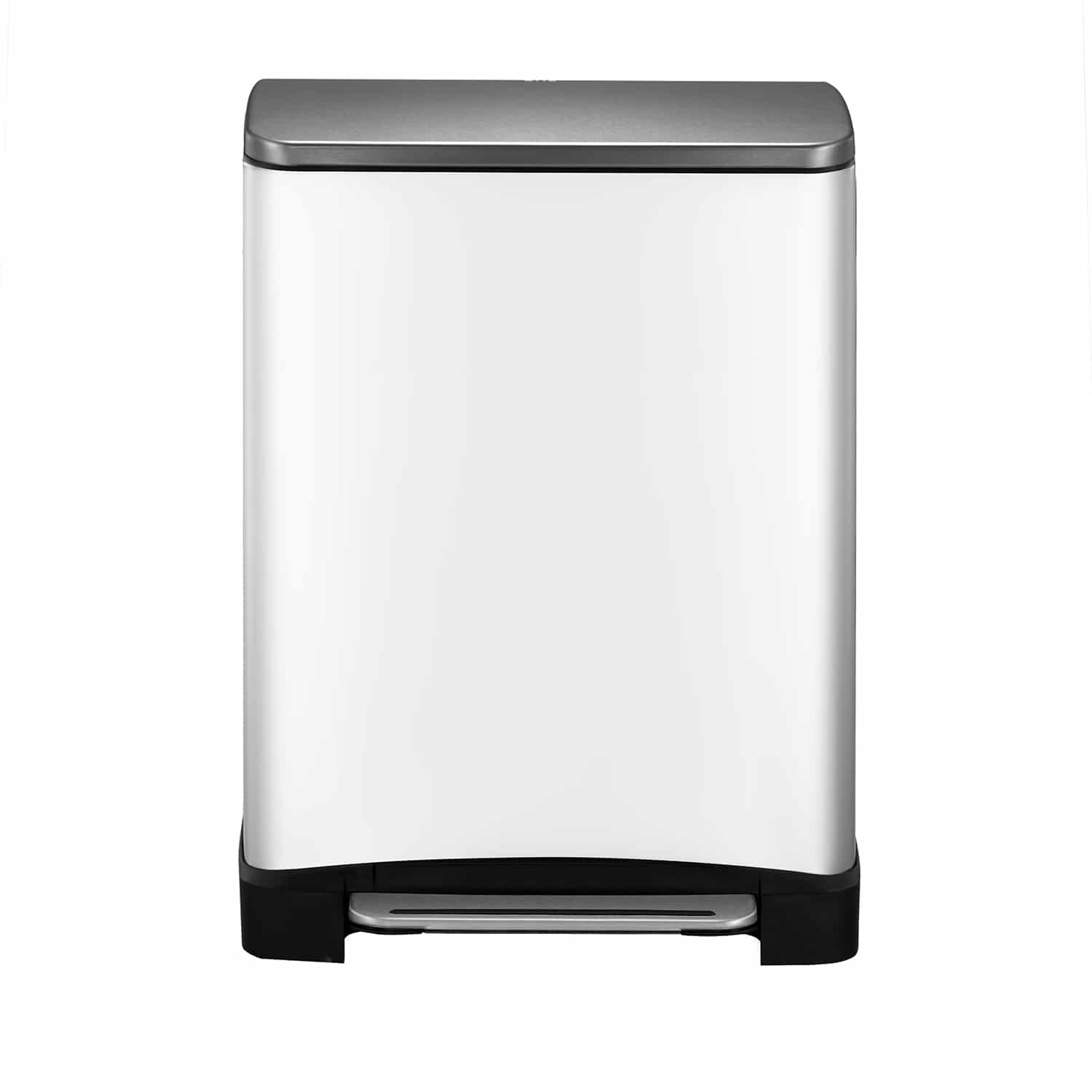 E-Cube Thùng rác phân loại đạp chân 28+18L Trắng
