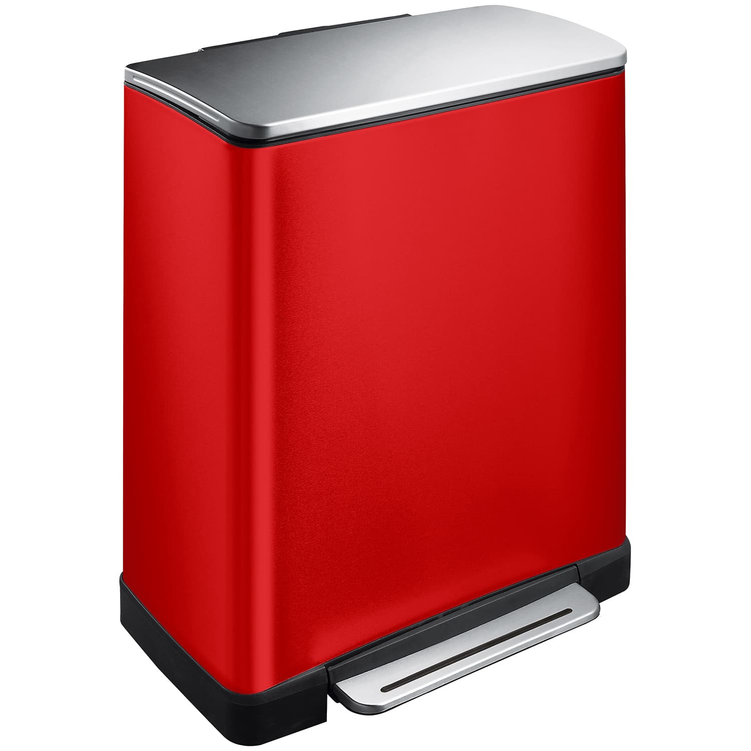 E-Cube Thùng rác phân loại đạp chân 28+18L Đỏ