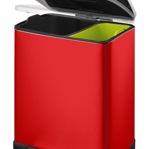 E-Cube Thùng rác phân loại đạp chân 28+18L Đỏ