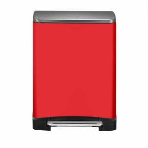 E-Cube Thùng rác phân loại đạp chân 28+18L Đỏ
