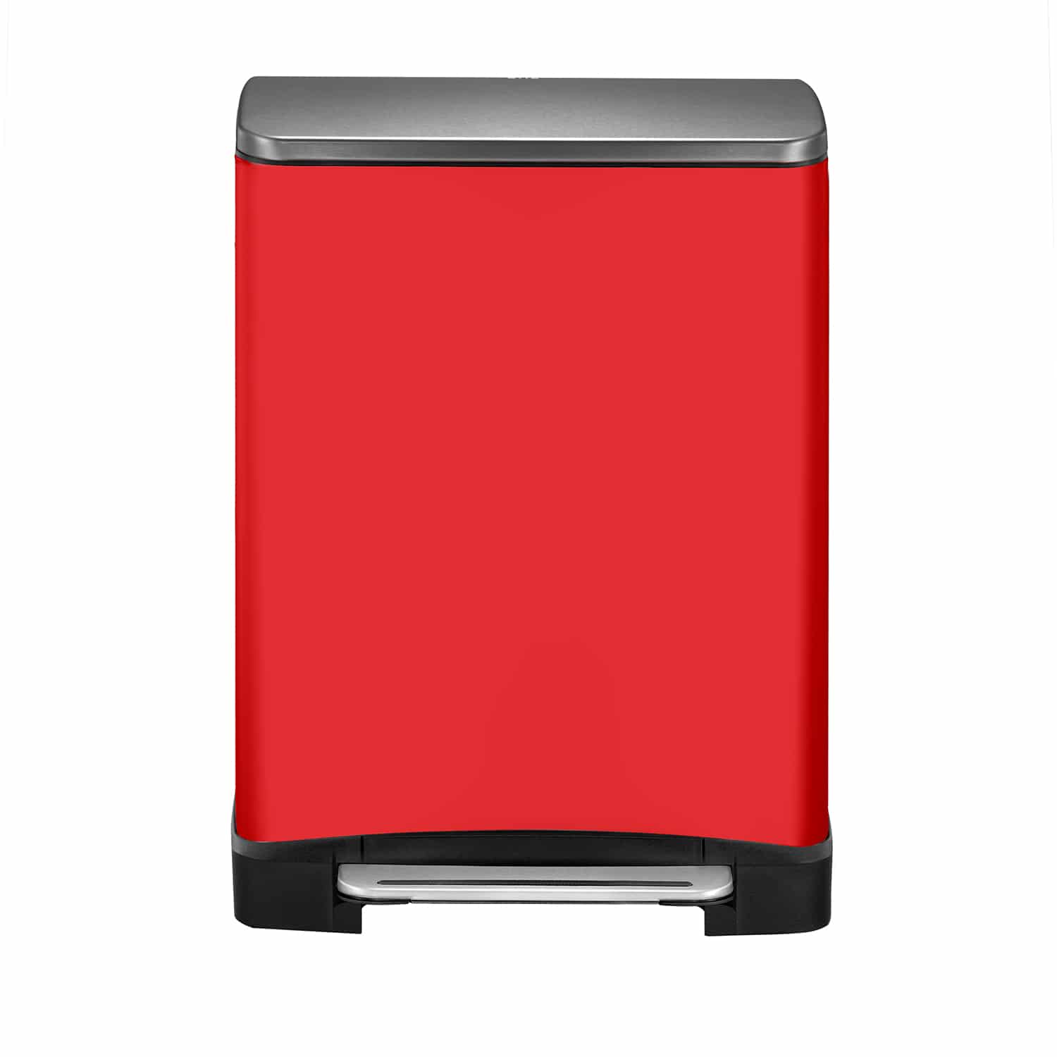 E-Cube Thùng rác phân loại đạp chân 28+18L Đỏ