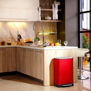 E-Cube Thùng rác phân loại đạp chân 28+18L Đỏ
