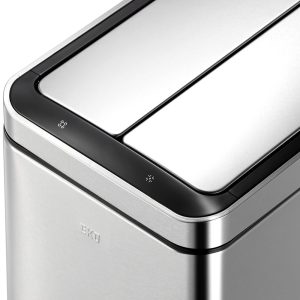 DeLuxe Phantom Thùng rác phân loại cảm biến 20+20L Inox mờ
