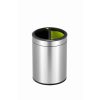 Round Thùng rác phân loại nắp mở 5+5L Inox mờ
