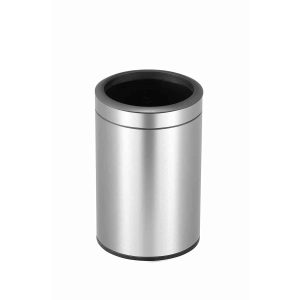 Round Thùng rác nắp mở 12L Inox mờ