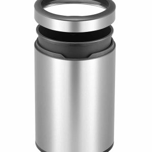 Round Thùng rác nắp mở 12L Inox mờ