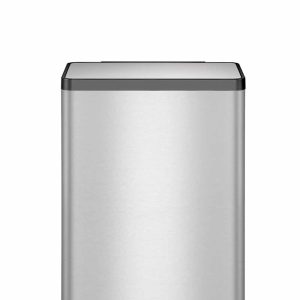 EcoCasa II Thùng rác phân loại đạp chân 20+20L Inox mờ