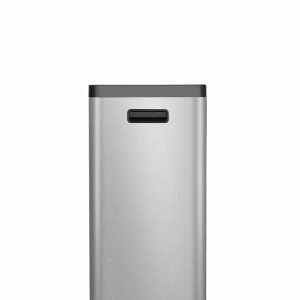 EcoCasa II Thùng rác phân loại đạp chân 20+20L Inox mờ