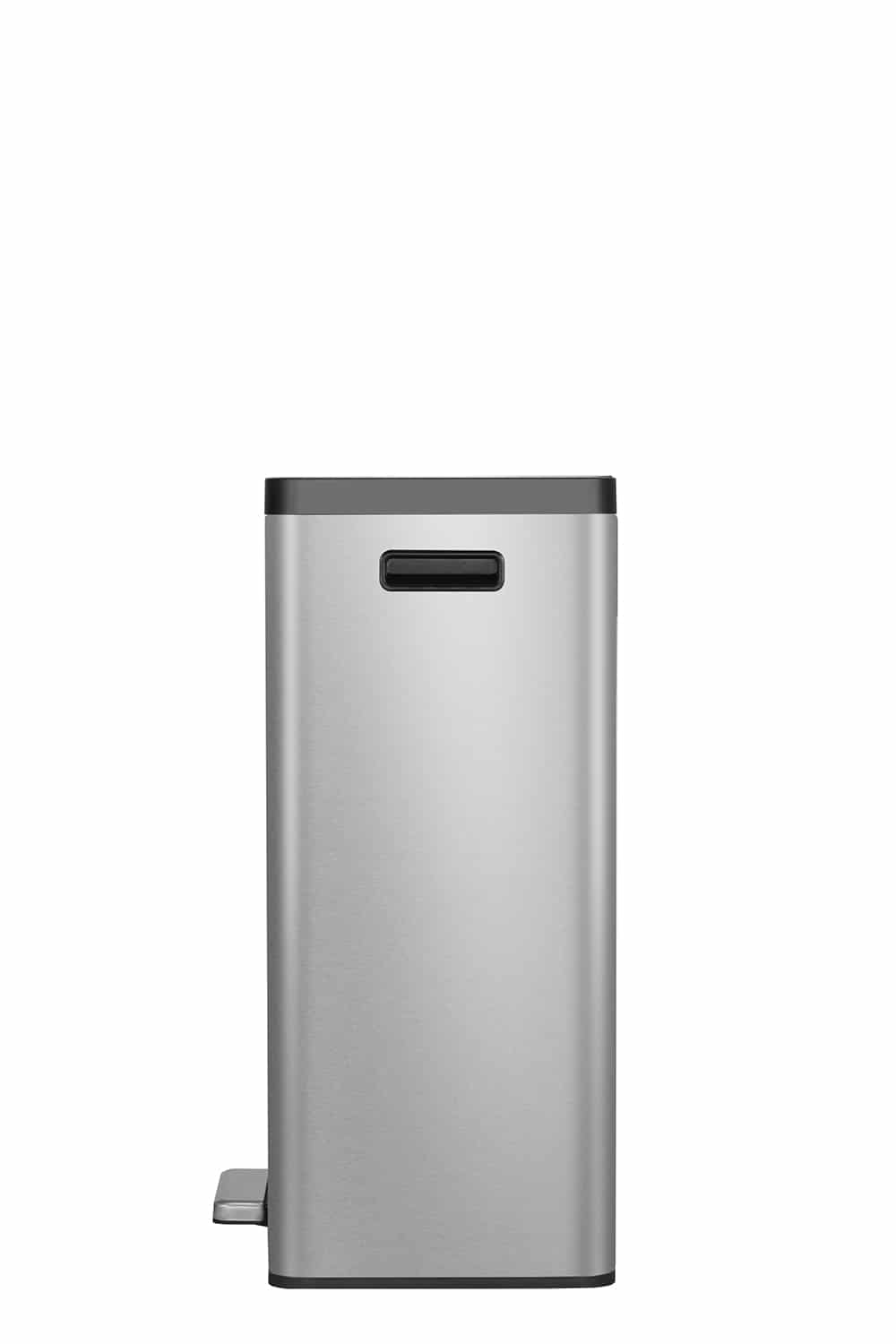 EcoCasa II Thùng rác phân loại đạp chân 20+20L Inox mờ