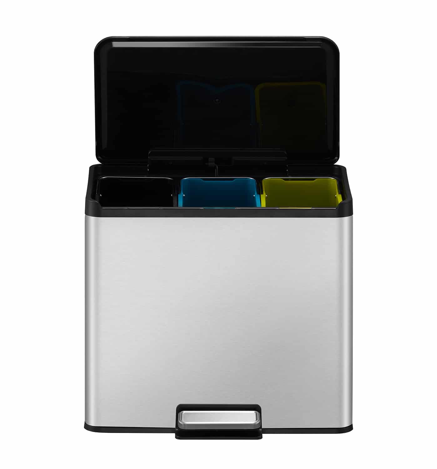 Essential Thùng rác phân loại đạp chân 9+9+9L Inox mờ