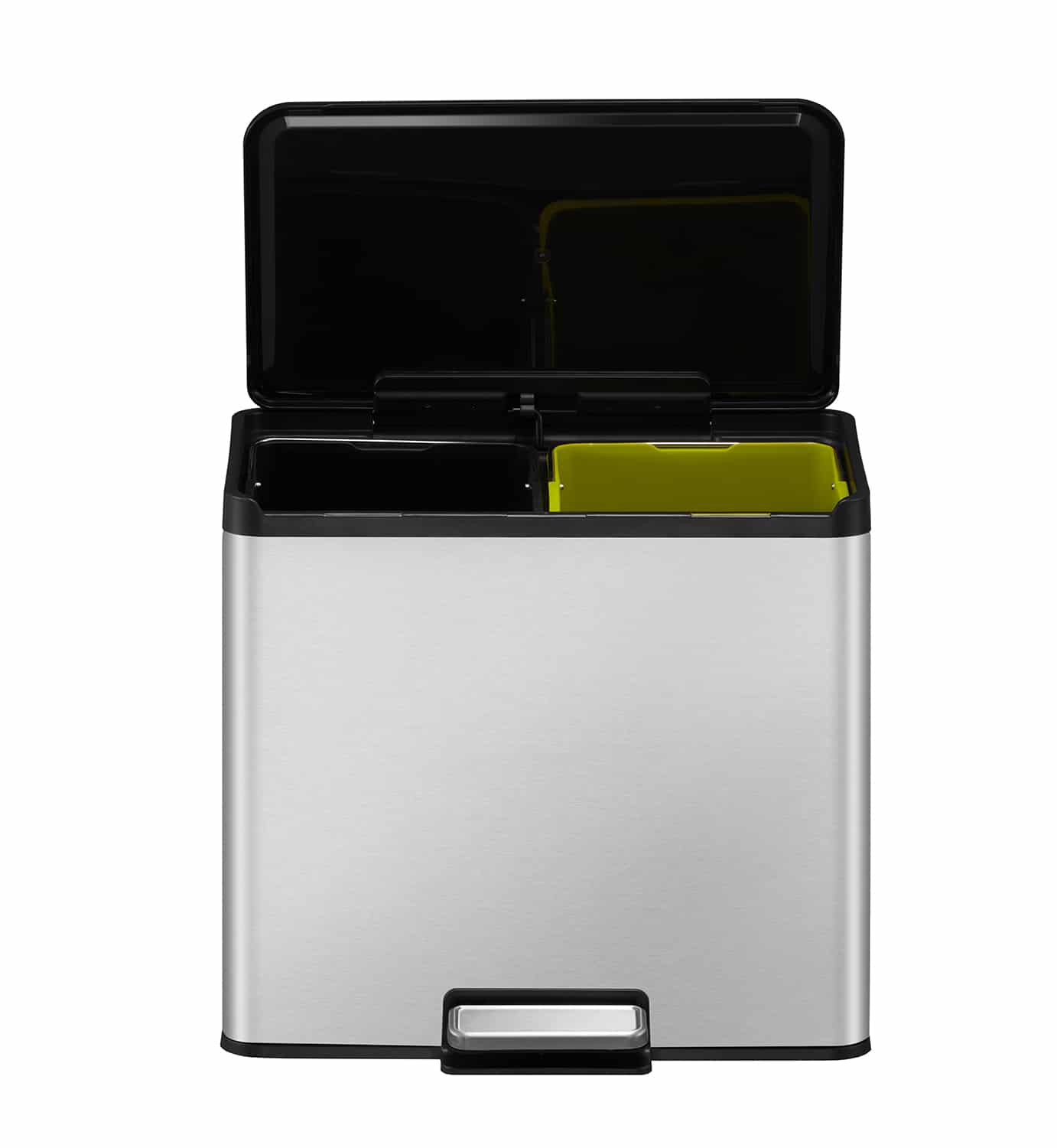 Essential Thùng rác phân loại đạp chân 15+15L Inox mờ