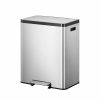 EcoCasa II Thùng rác phân loại đạp chân 36+24L Inox mờ