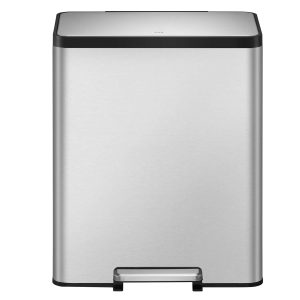EcoCasa II Thùng rác phân loại đạp chân 36+24L Inox mờ