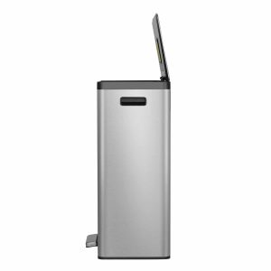 EcoCasa II Thùng rác đạp chân 30L Inox mờ