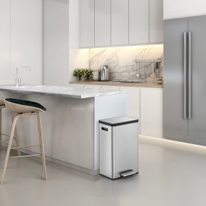 EcoCasa II Thùng rác đạp chân 30L Inox mờ