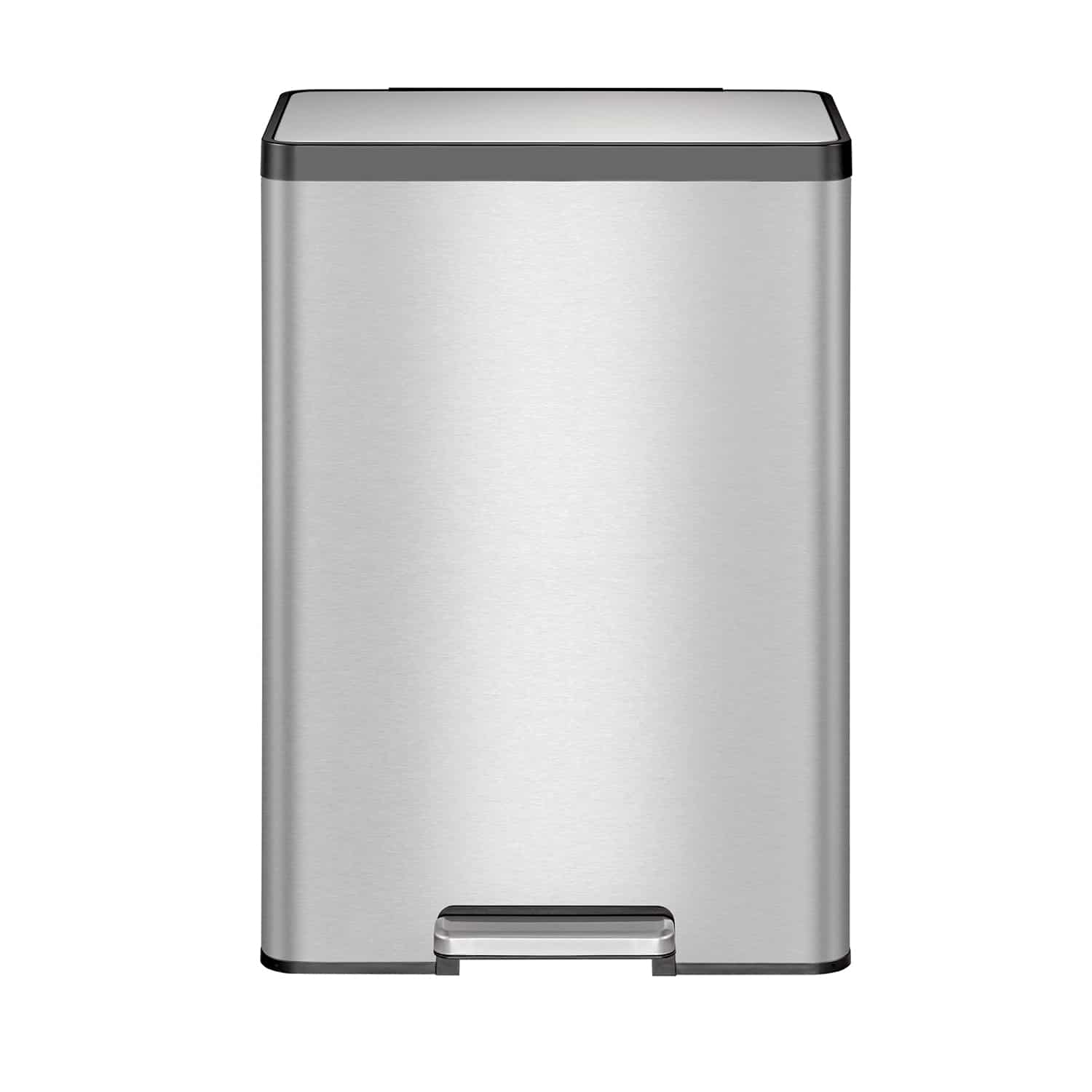 EcoCasa II Thùng rác đạp chân 45L Inox mờ