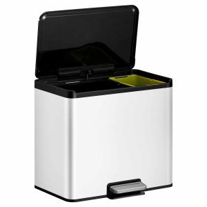 Essential Thùng rác phân loại đạp chân 20+9L Trắng