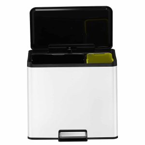 Essential Thùng rác phân loại đạp chân 20+9L Trắng
