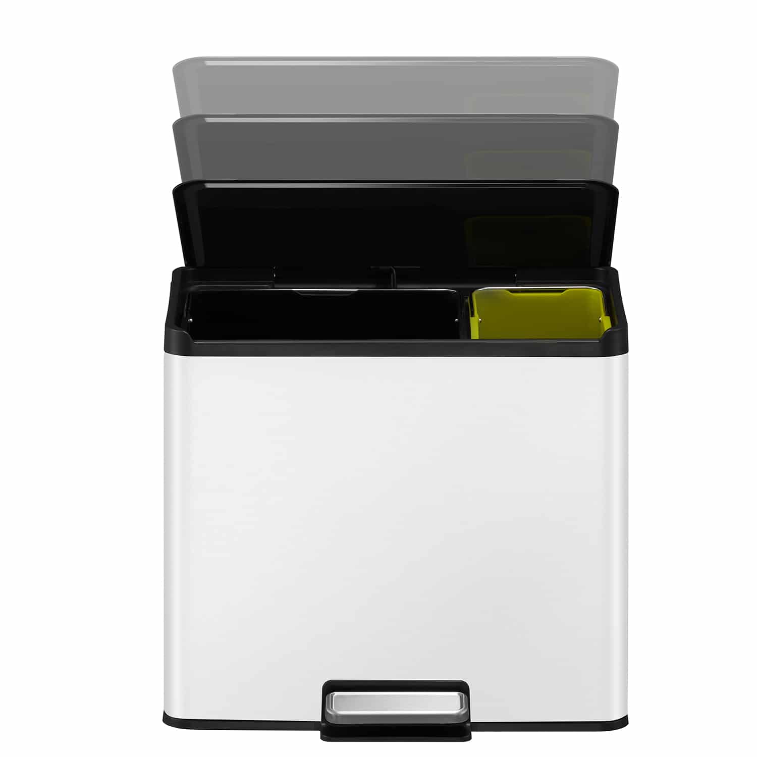 Essential Thùng rác phân loại đạp chân 20+9L Trắng
