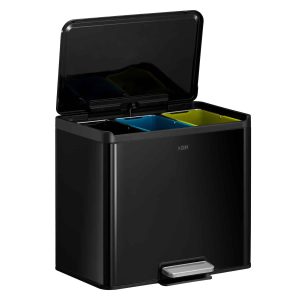 Essential Thùng rác phân loại đạp chân 9+9+9L Đen