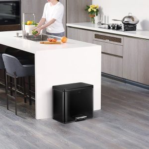 Essential Thùng rác phân loại đạp chân 9+9+9L Đen