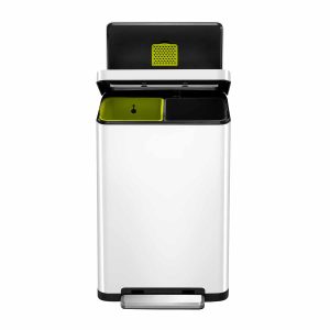 X-Cube Thùng rác phân loại đạp chân 20+20L Trắng
