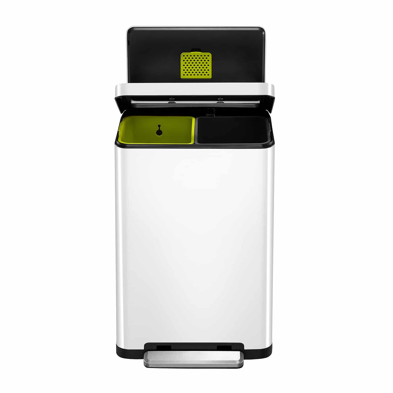 X-Cube Thùng rác phân loại đạp chân 20+20L Trắng