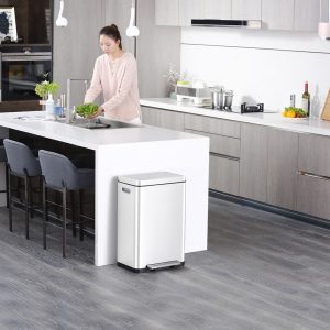 X-Cube Thùng rác phân loại đạp chân 20+20L Trắng
