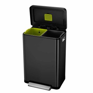 X-Cube Thùng rác phân loại đạp chân 20+20L Đen