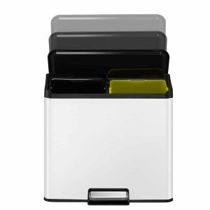 Essential Thùng rác phân loại đạp chân 15+15L Trắng