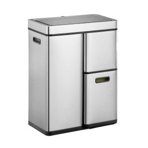 Mirage Plus Thùng rác phân loại cảm biến 30+15+15L Inox mờ