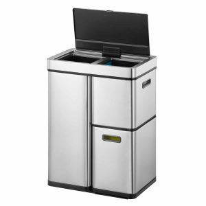 Mirage Plus Thùng rác phân loại cảm biến 30+15+15L Inox mờ