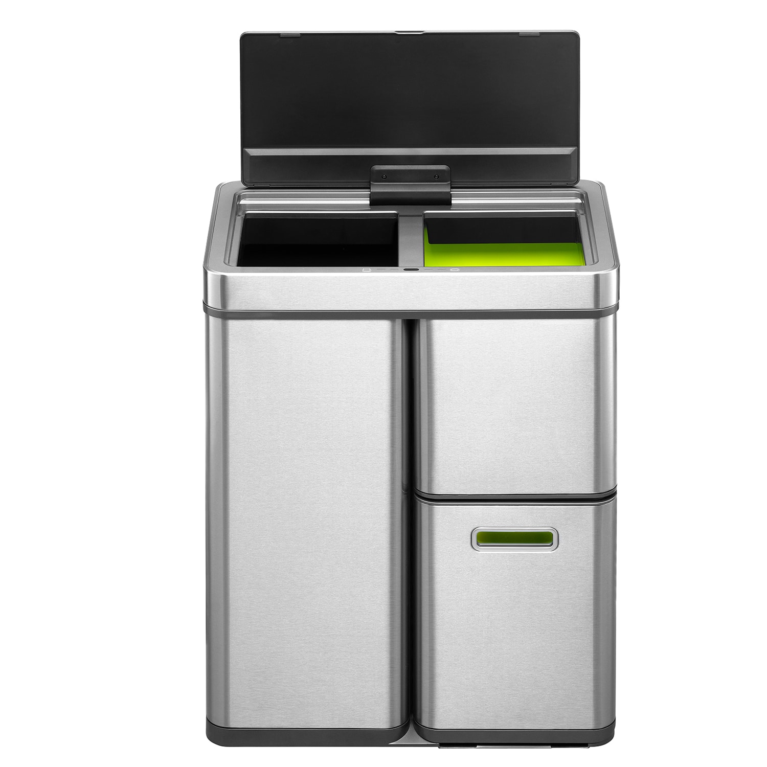 Mirage Plus Thùng rác phân loại cảm biến 30+15+15L Inox mờ
