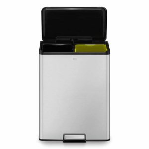 Essential Thùng rác phân loại đạp chân 20+20L Inox mờ