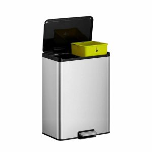 Essential Thùng rác phân loại đạp chân 20+20L Inox mờ