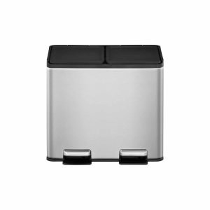Essential Splitted Thùng rác phân loại đạp chân 10+10L Inox mờ